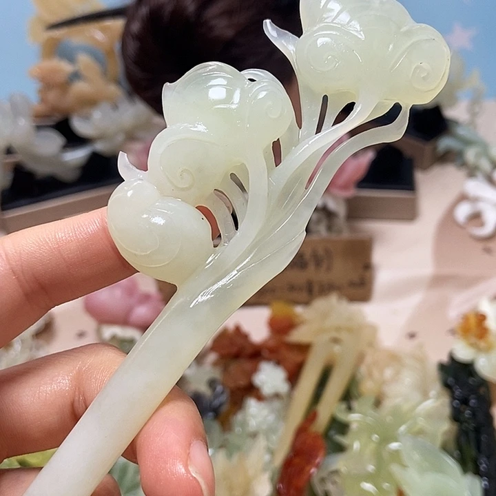 未镶嵌岫玉发簪发簪