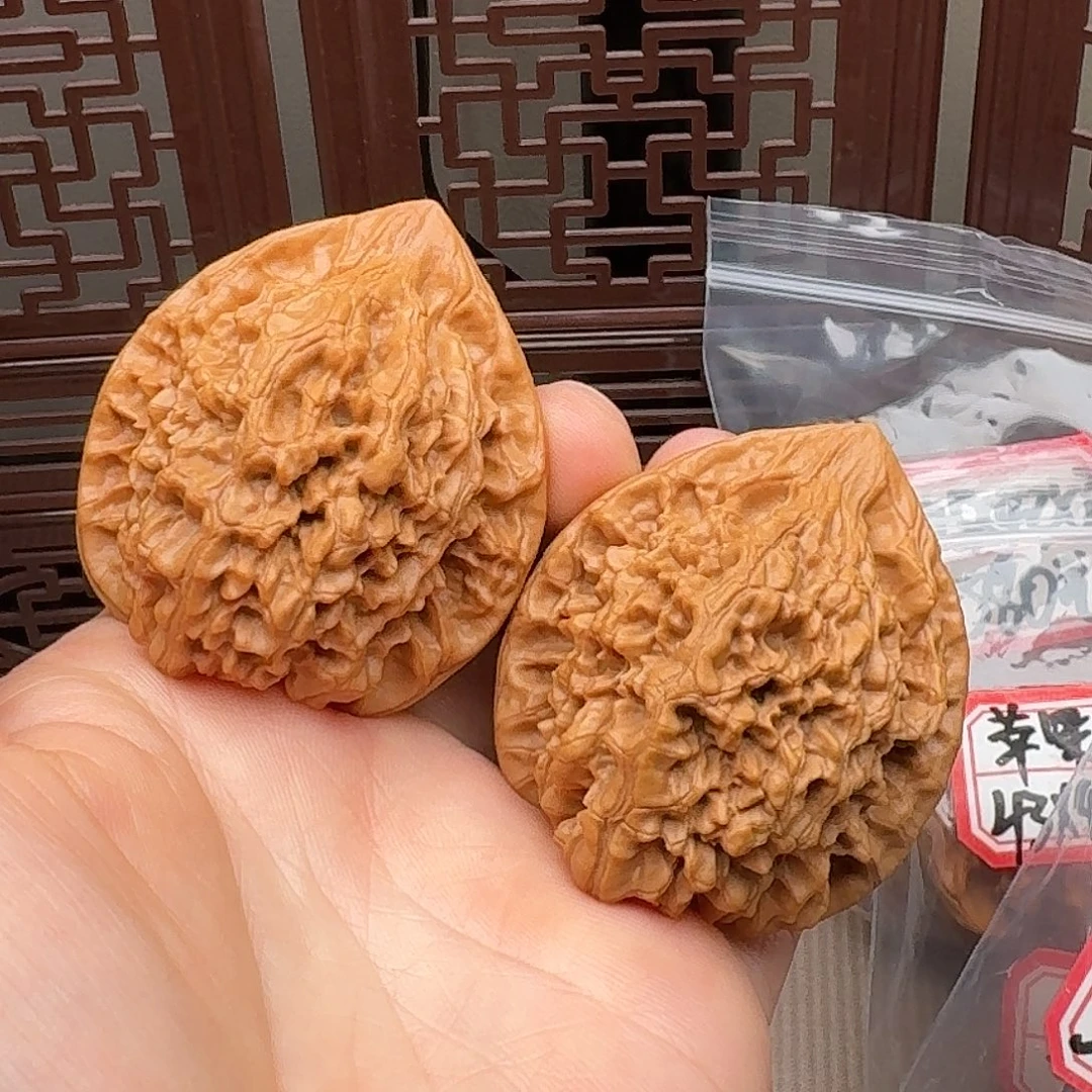 把件文玩核桃老款麒麟纹官帽