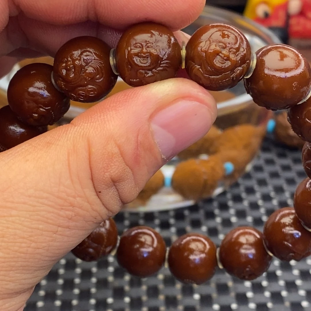 猴头雕刻手串弥勒