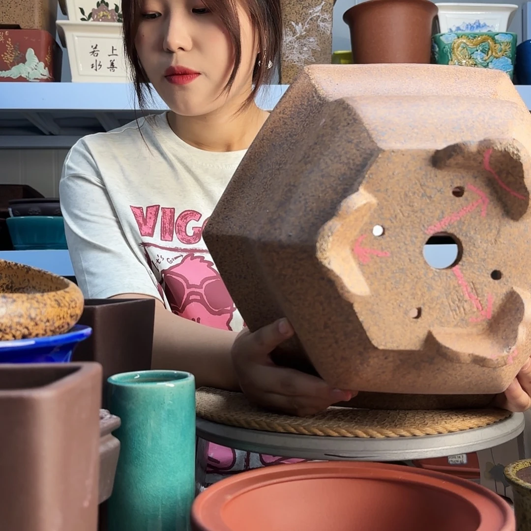 紫砂花盆宜兴紫荆