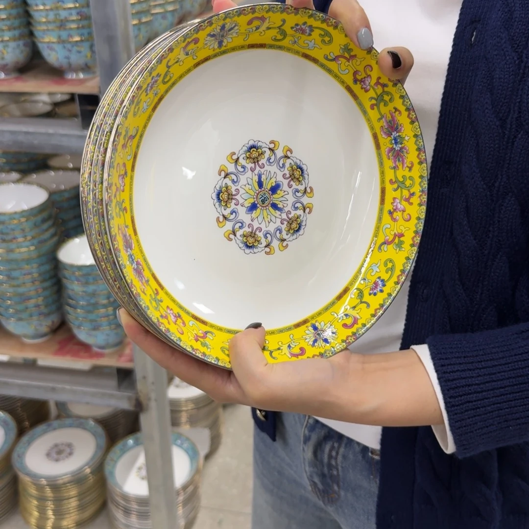 瓷六个8英寸深菜盘。。。。