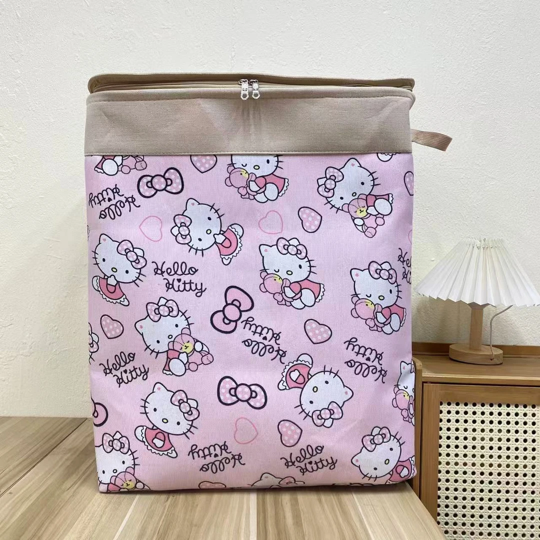 【50X40X60高】粉凯蒂拉链款微瑕一百二十升收纳筐