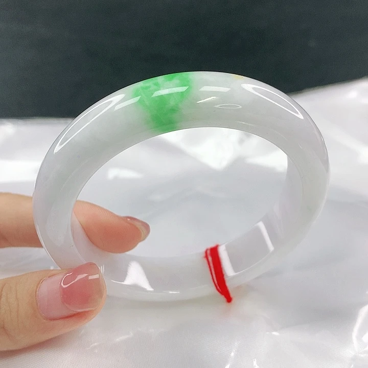 翡翠未镶嵌手镯圈56，64043