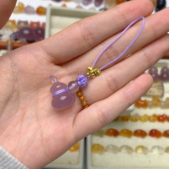 玛瑙/玉髓未镶嵌玛瑙葫芦挂饰