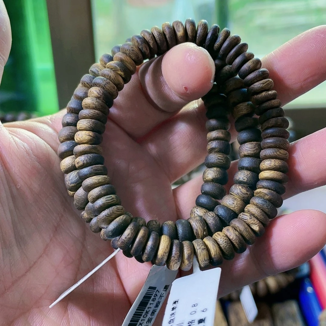 沉香手串棋楠沉香算盘珠08/5克➕多样性发一