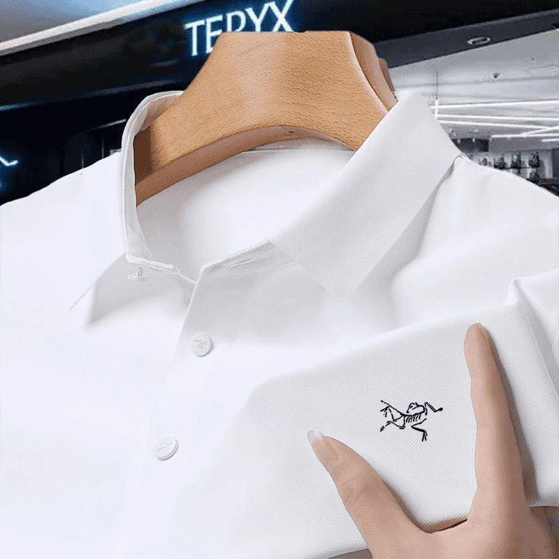 【奥莱清仓】鸟家半袖POLO衫2025夏季新款商务休闲垂感短袖T恤男士