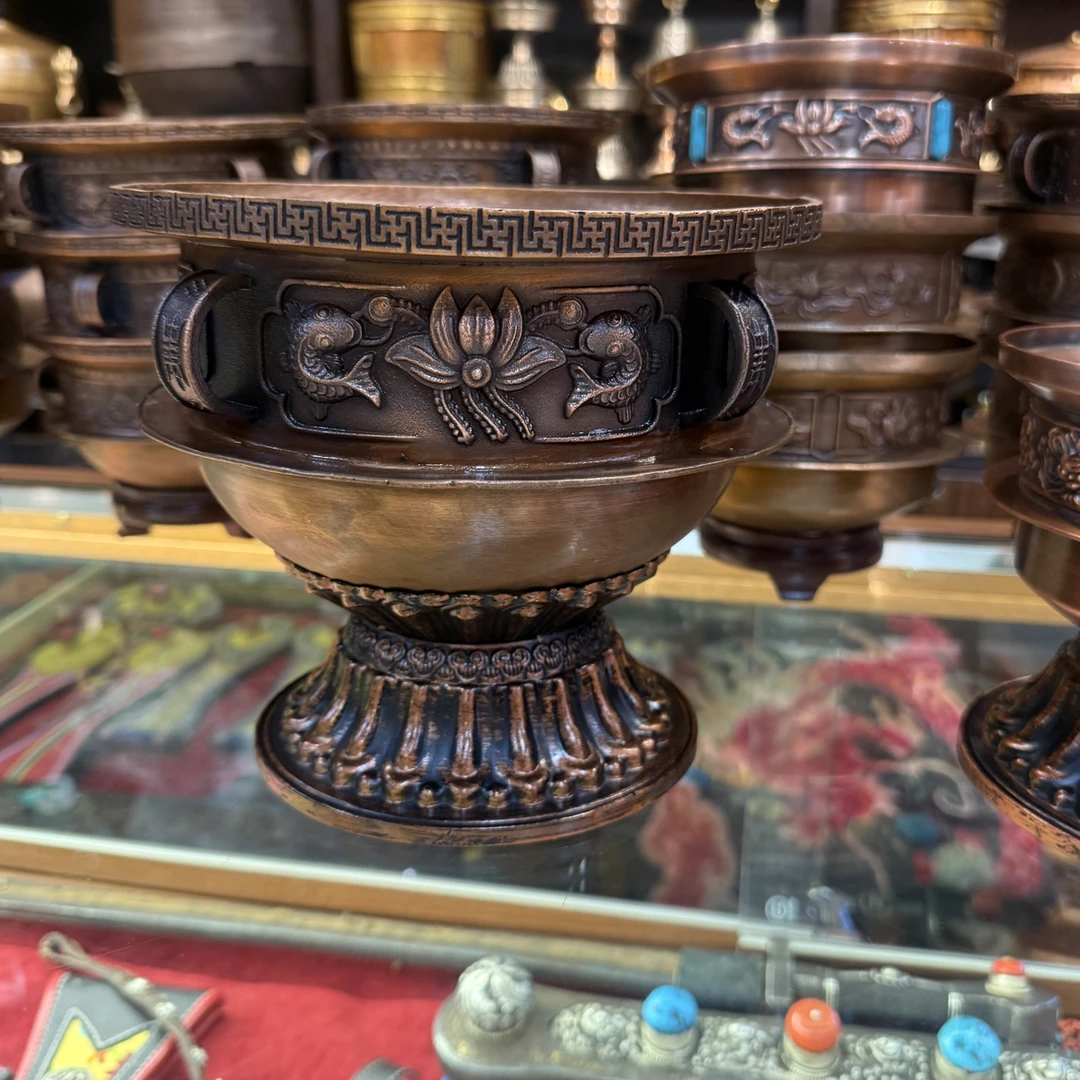 红铜20公分供水摆件