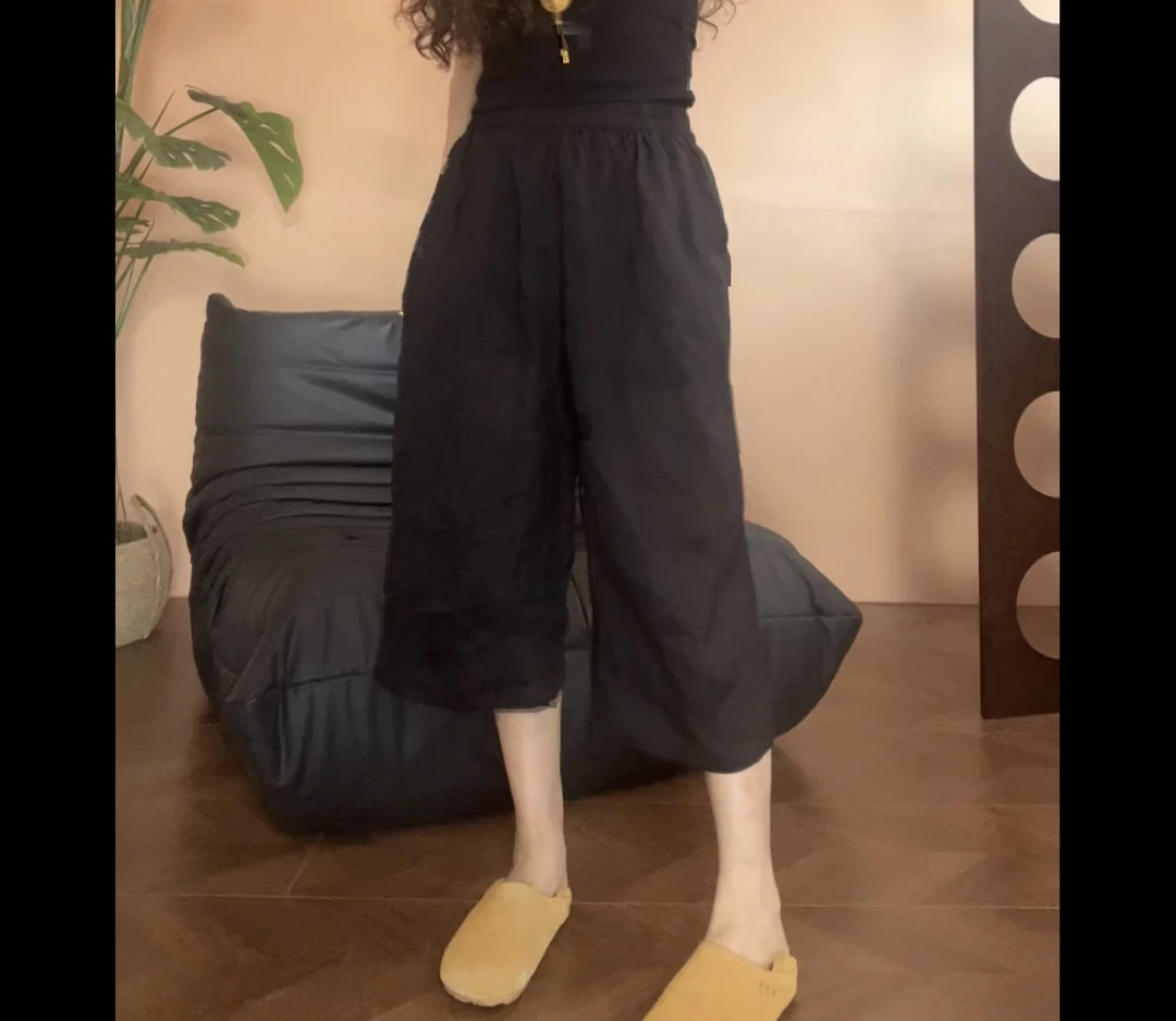 museguhui/木色古汇2420#夏季苎麻休闲裤复古宽松印花百搭显瘦