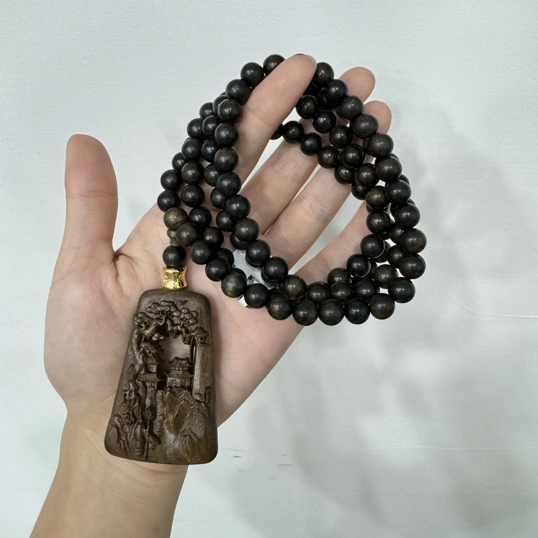 山水吊牌手串（无礼盒）@@@SP244