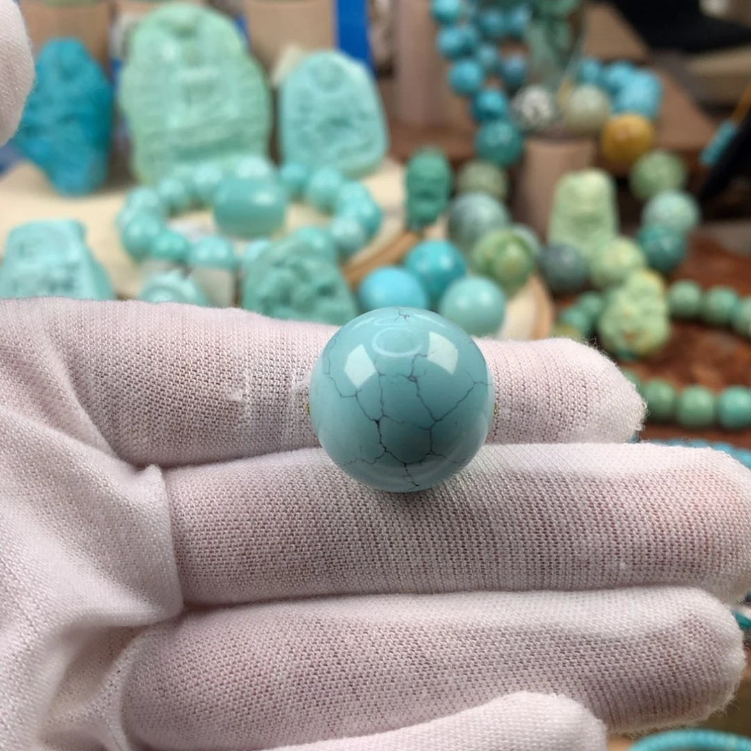 绿松石未镶嵌珠宝奇石20.1mm