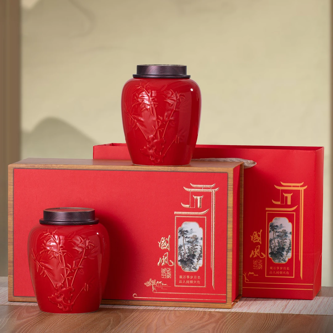 武夷山大红袍中国红国风礼盒装【品牌正山茶】