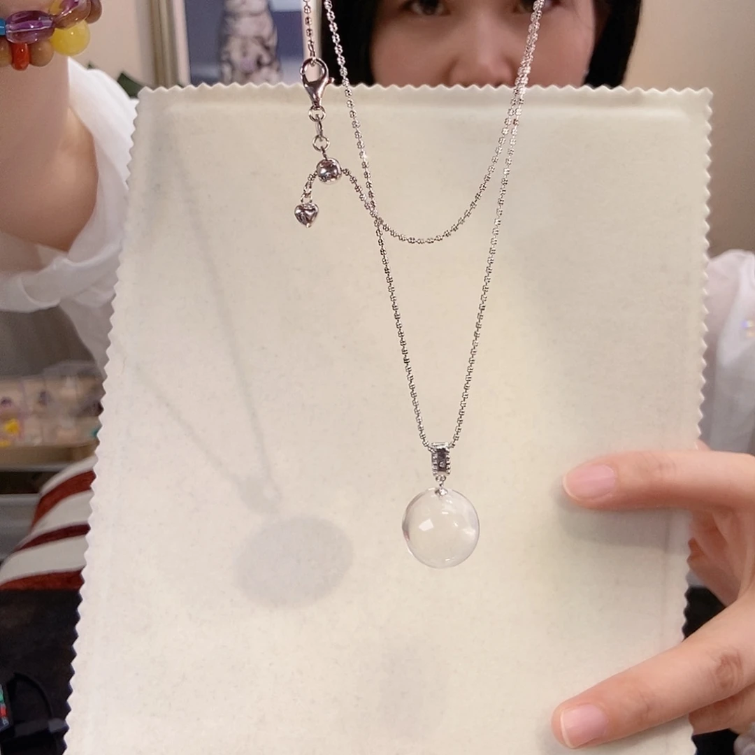 银S925镶嵌颈饰水晶转运球