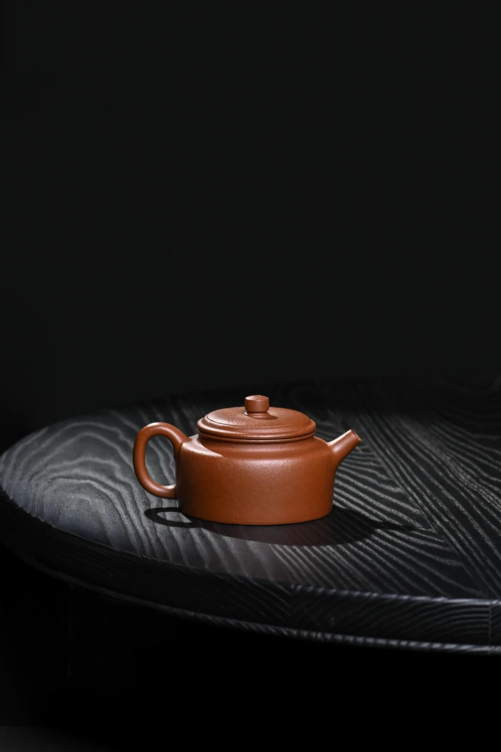 【朱泥·全手德钟】原矿紫砂朱泥手制德钟160cc刘