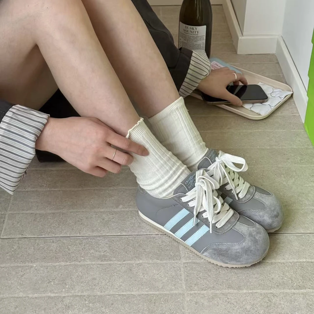 961-62女鞋德训鞋内增高厚底时尚休闲鞋时尚修面皮潮流白色休闲鞋