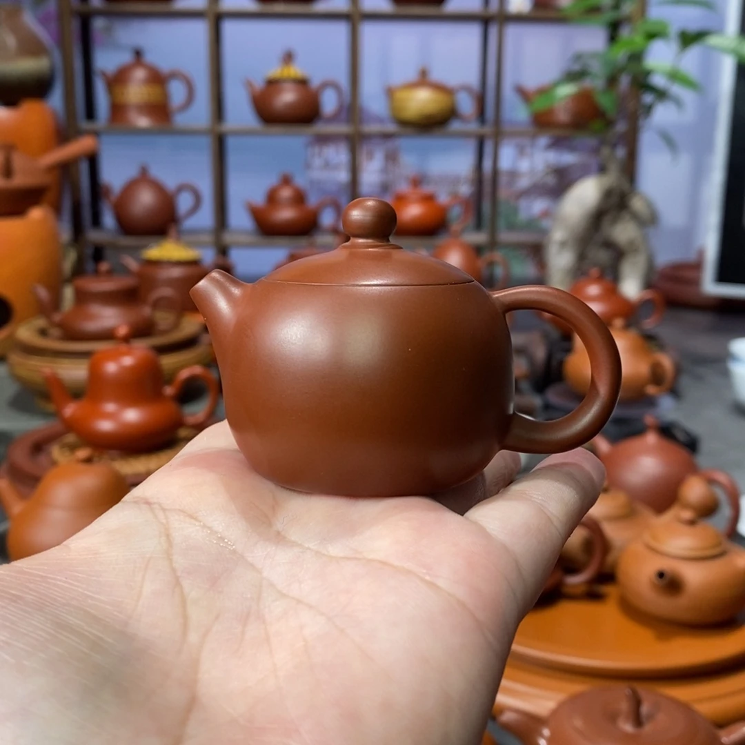 茶壶朱泥章淑煌朱泥小西施壶50c