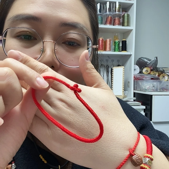 纯手工编织红绳八股编织