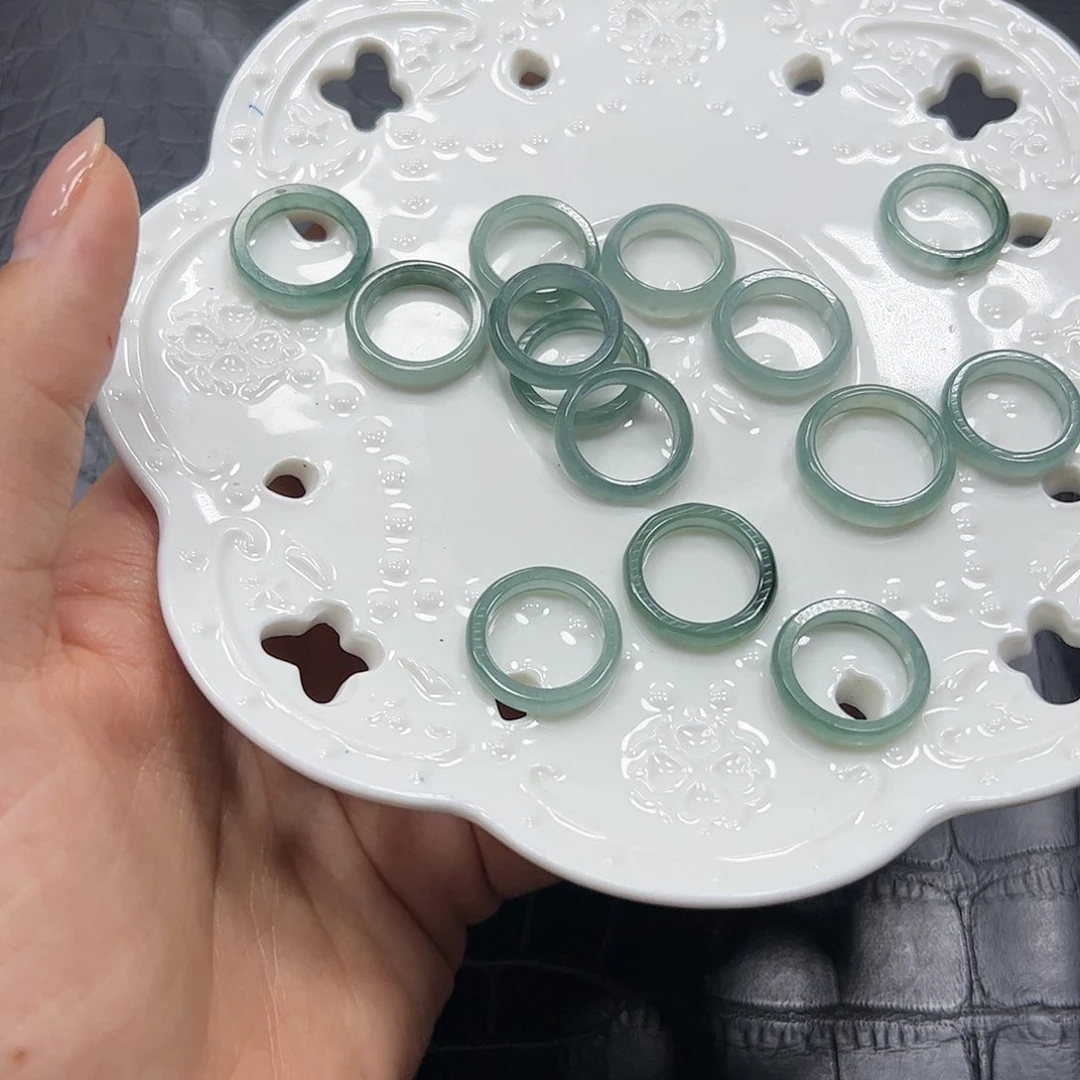 烟晶手链银S925镶嵌翡翠跑环