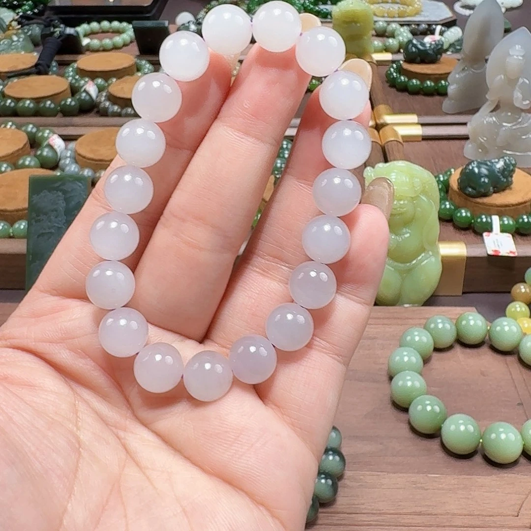 和田玉未镶嵌手链10 特细