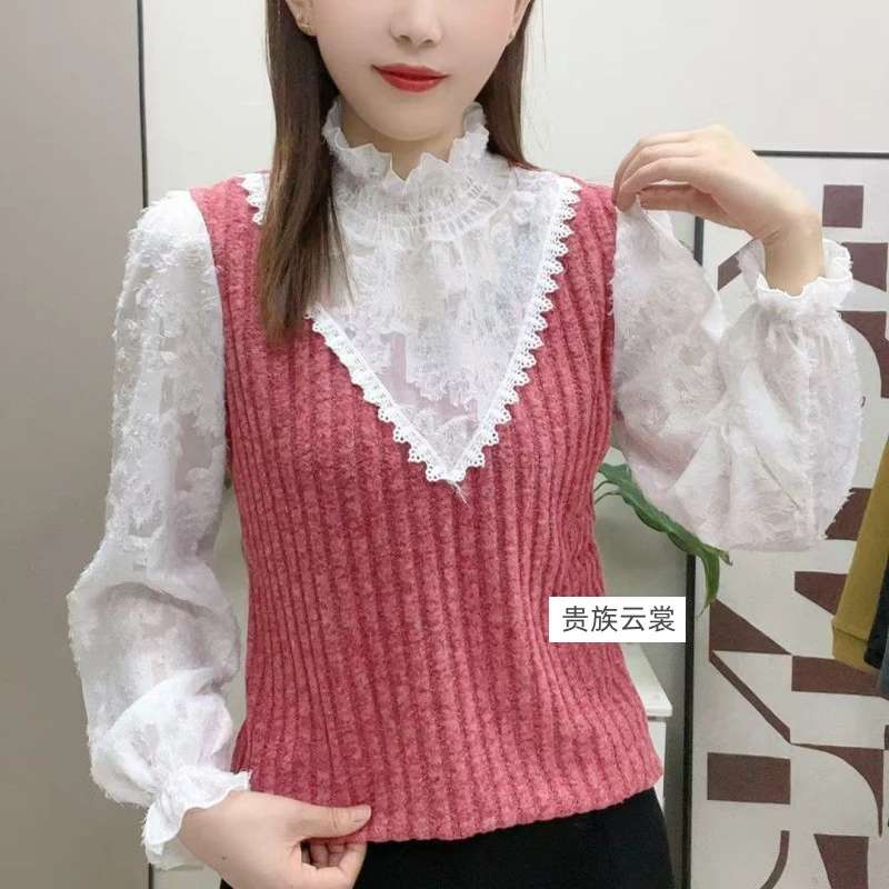 新款春季雪纺袖长袖小衫打底衫999