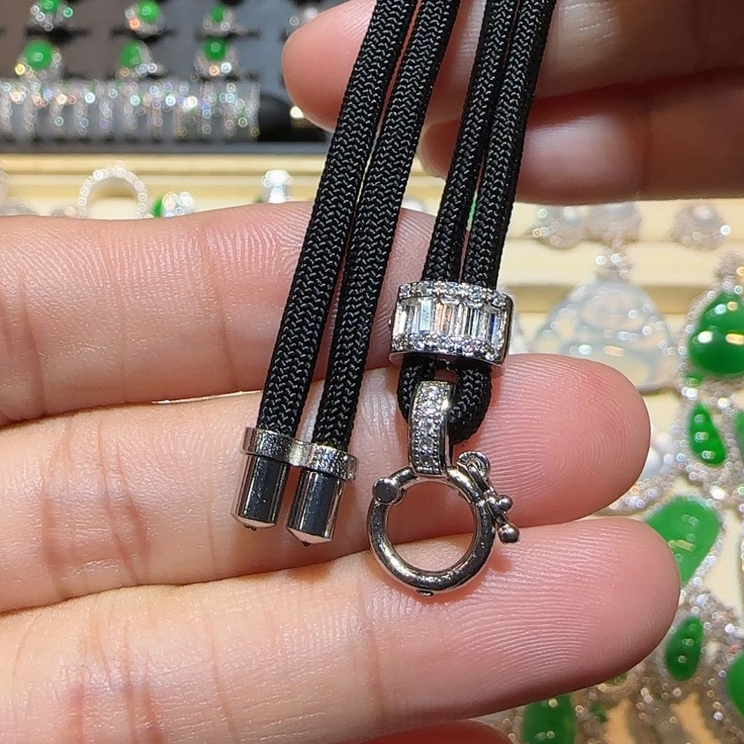 翡翠未镶嵌挂件高货绳