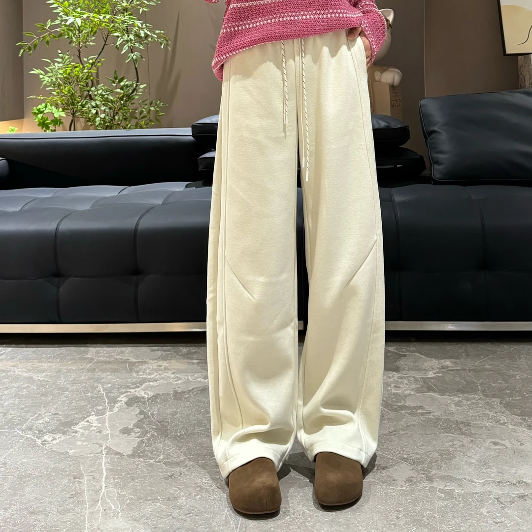 宿慕SUMU显瘦休闲弯刀裤女2025秋季新款9-17时尚百搭阔腿裤25312