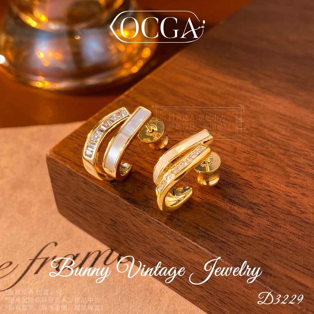 D3229 法★【优雅时代】OCGA 欧斯伽斯 耳钉