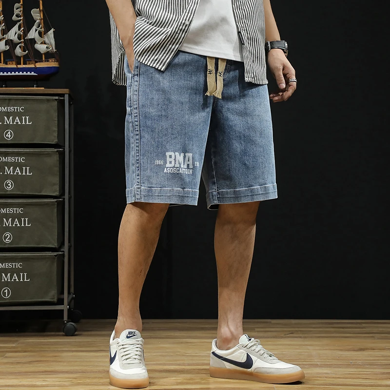 肥佬男短裤休闲大码男装宽松五分裤男士短裤肥仔牛仔裤短夏季男款