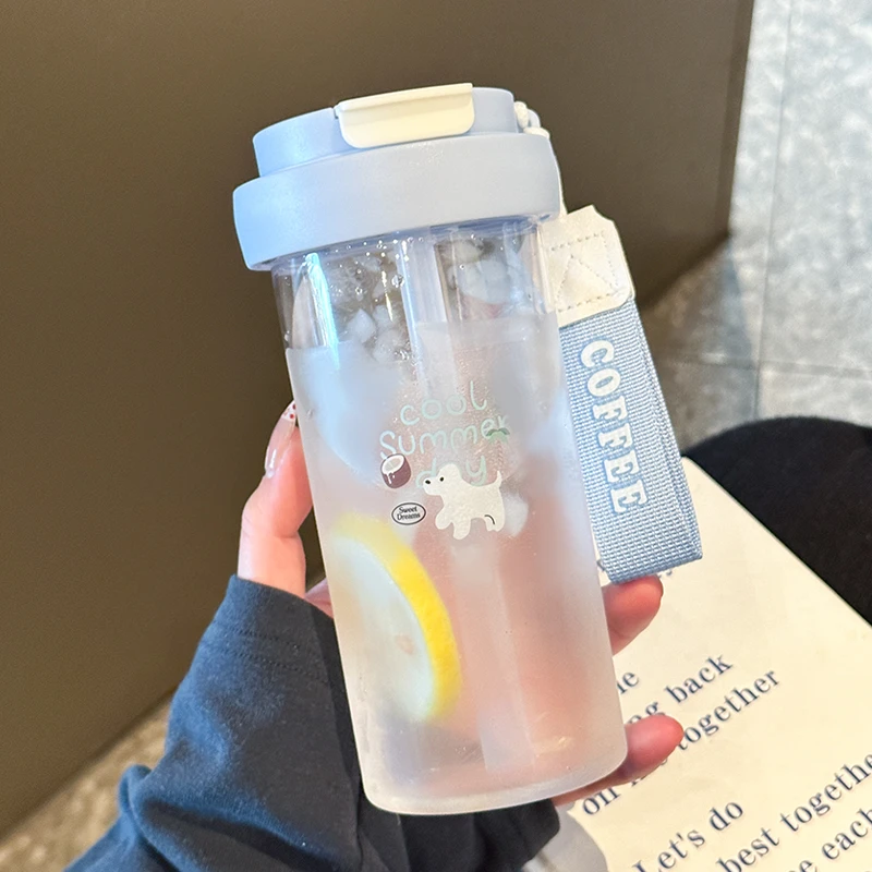 水杯新款女生高颜值2025吸管便携随行塑料杯子双饮夏天女生保温杯