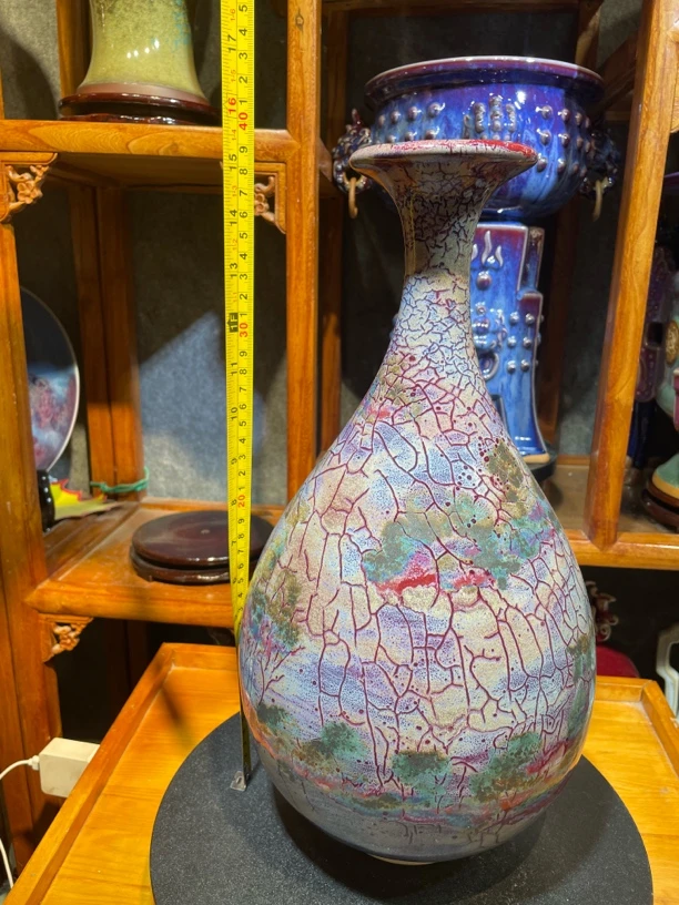 瓷片玉壶春 客厅摆件