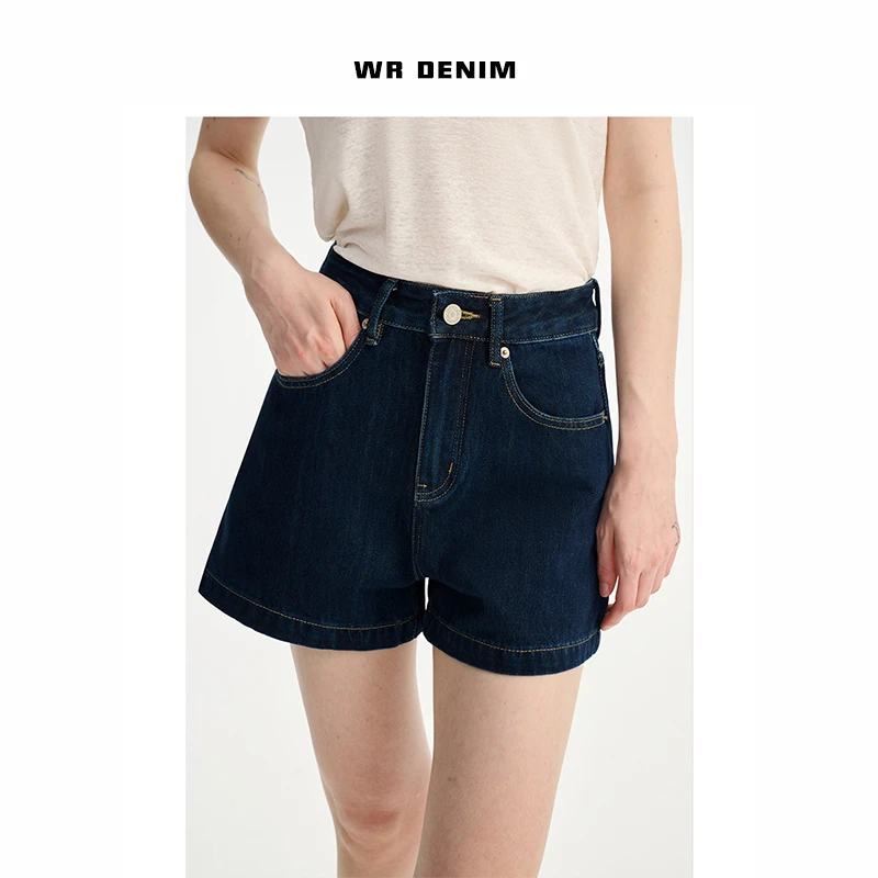 WR  DENIM 梨形SHEN裤高腰牛仔短裤女2025夏季新款热裤592