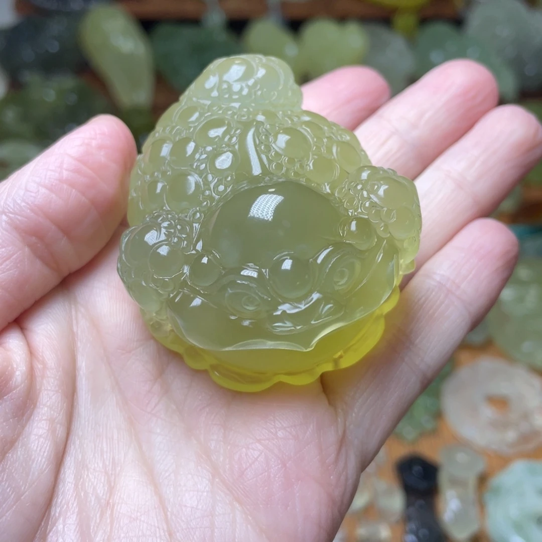 蛇纹石玉未镶嵌手把件