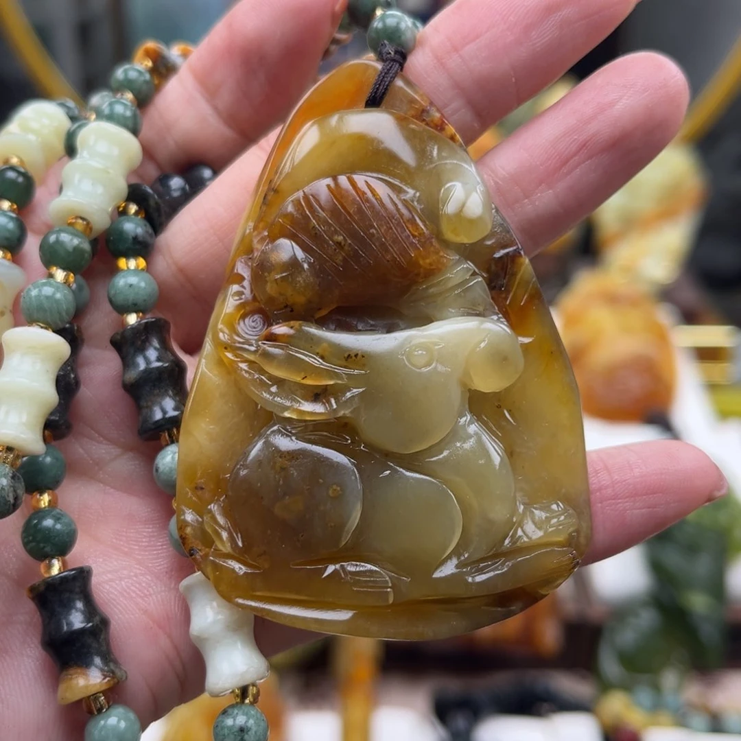 岫玉未镶嵌挂件挂件