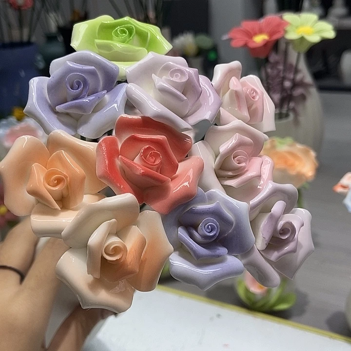 陶瓷纯手工捏花设计