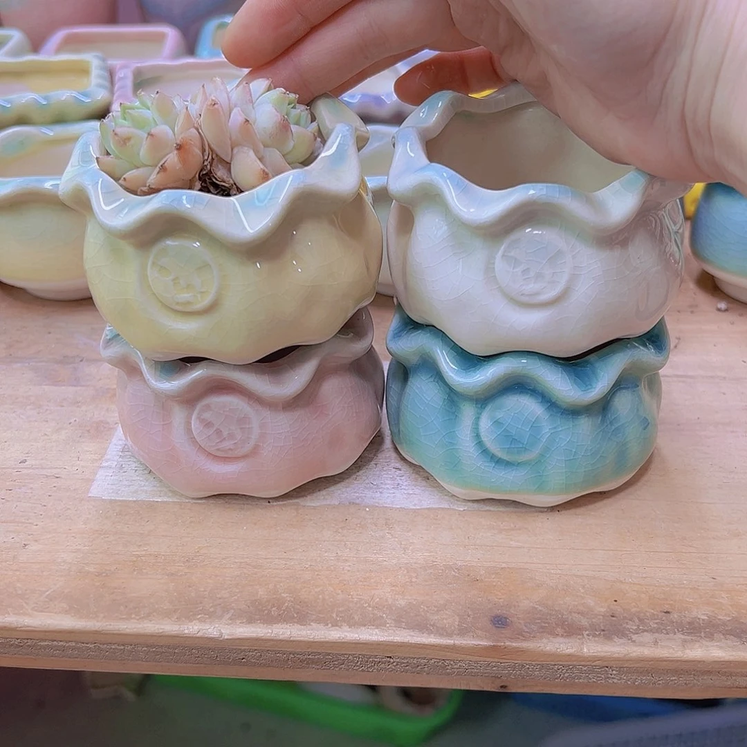 陶瓷花盆当场满12包邮