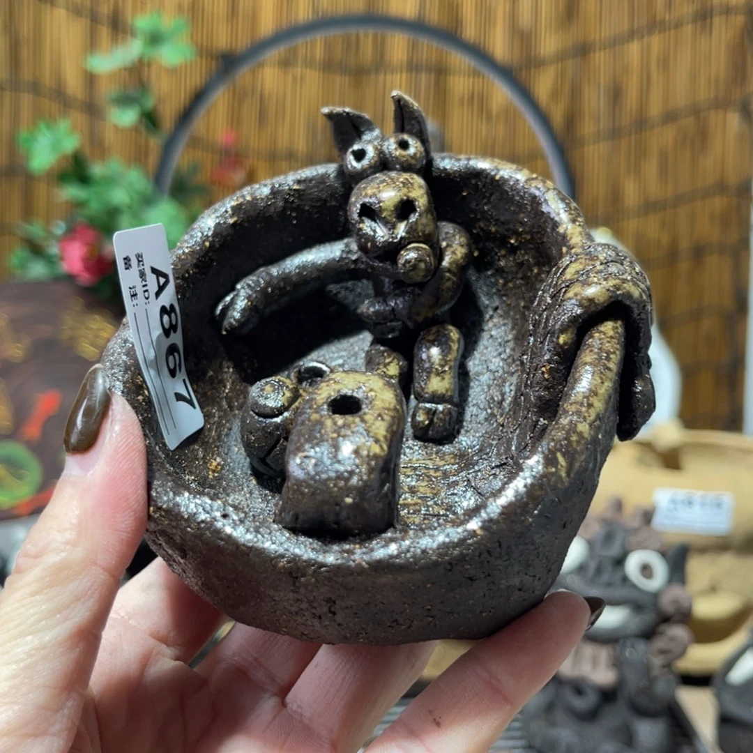 木村信鸿柴烧宝瓶