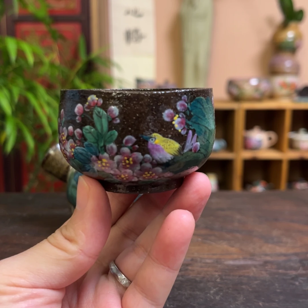 柴烧手工手绘陶瓷