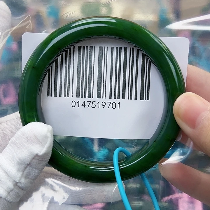 和田玉未镶嵌手镯微瑕5960