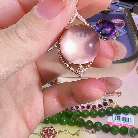芙蓉石珠宝半成品银S925镶嵌