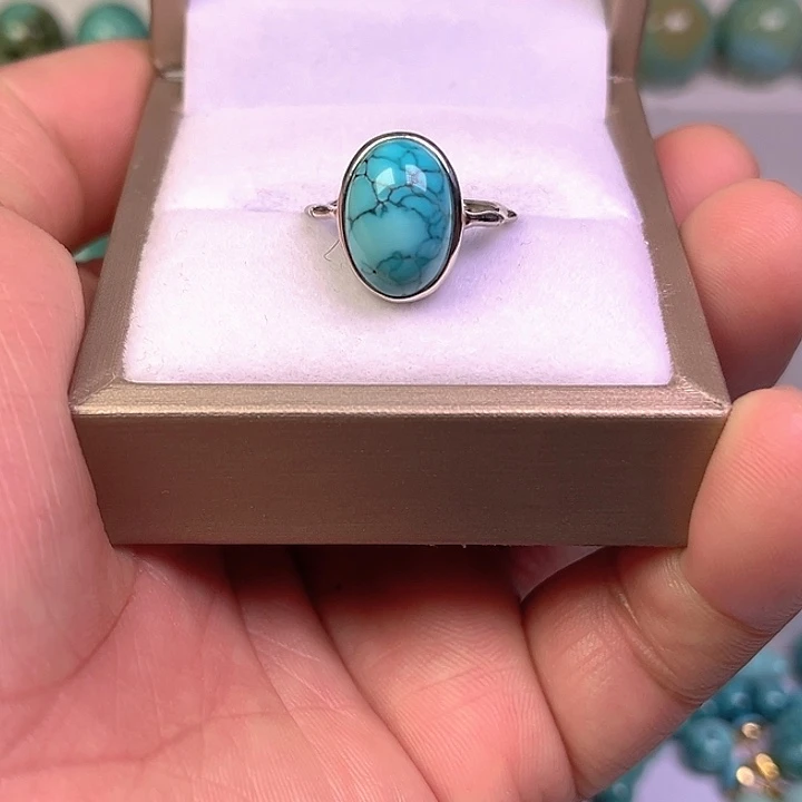 绿松石银S925镶嵌珠宝奇石