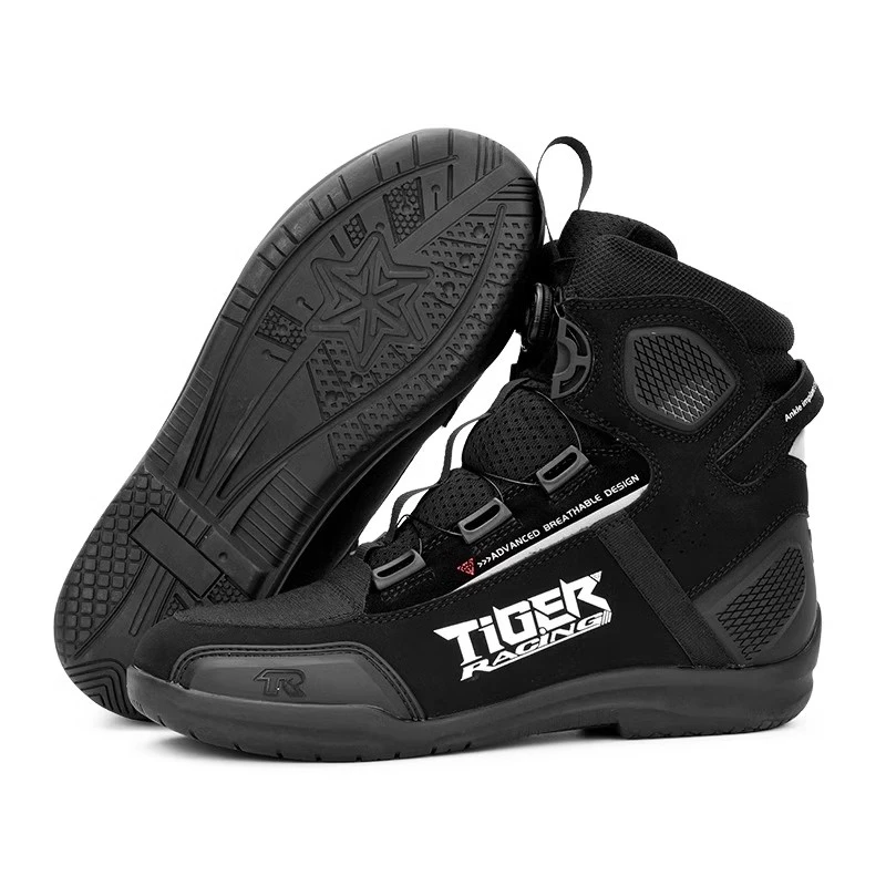 TR虎牌摩托车骑行鞋男机车鞋透气骑行靴四季女防水赛车鞋子越野
