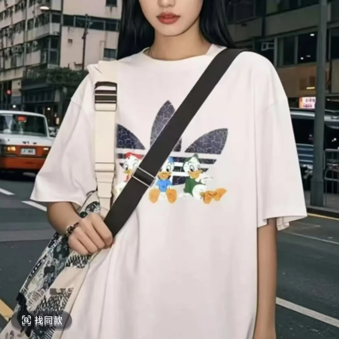 【一折粉丝福利】夏季潮牌男女同款百搭圆领T恤