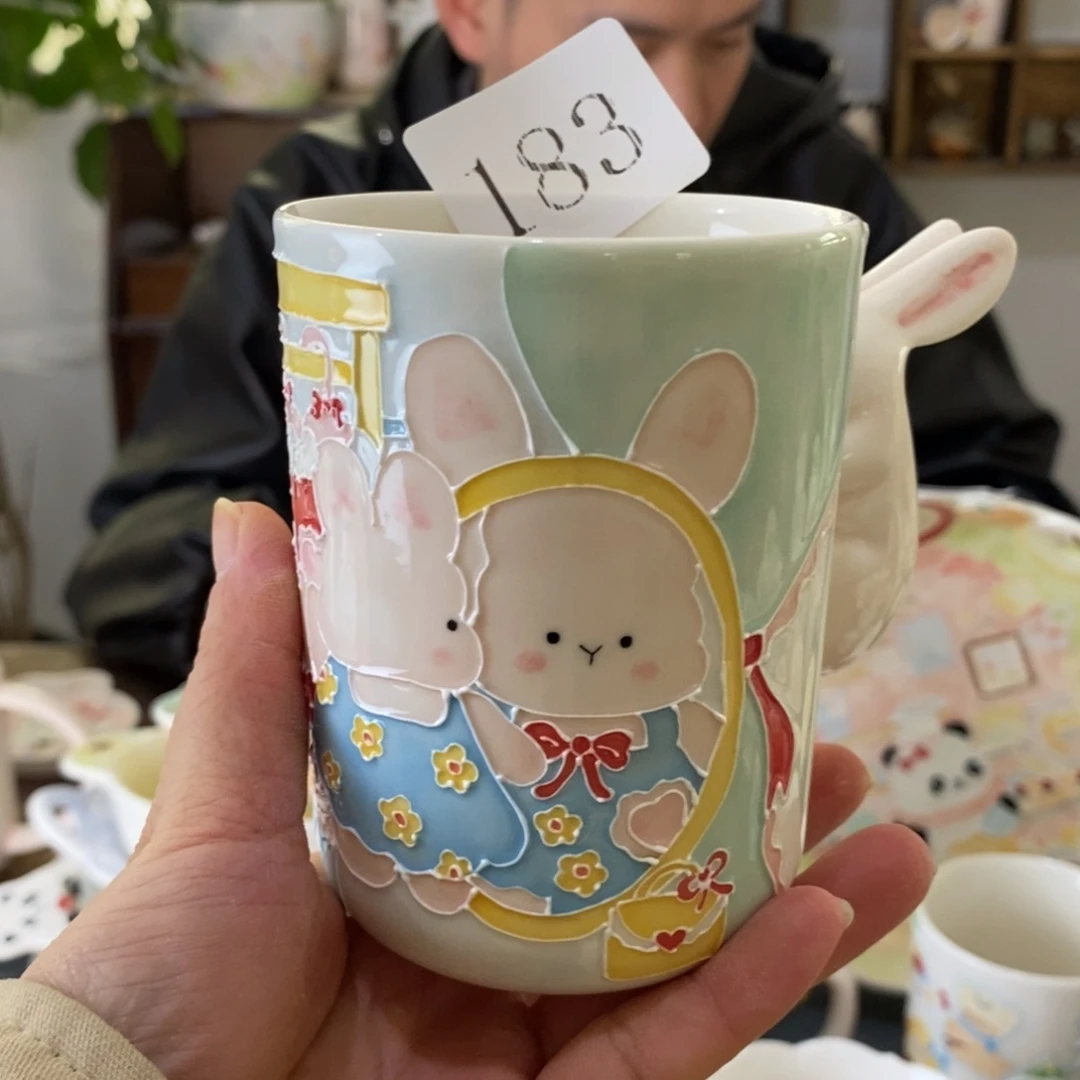 瓷片景德镇釉下彩手绘