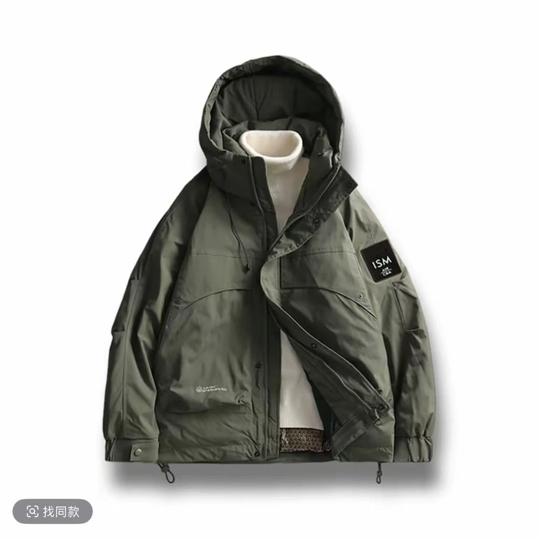 冬季男士新款工装连帽羽服7K599，以直播间为准
