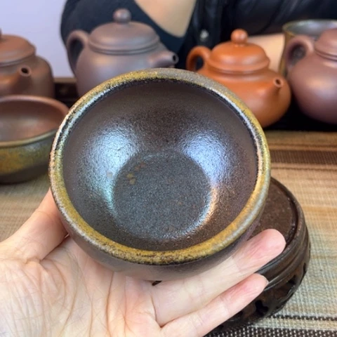 茶壶紫砂底槽青柴烧100c c
