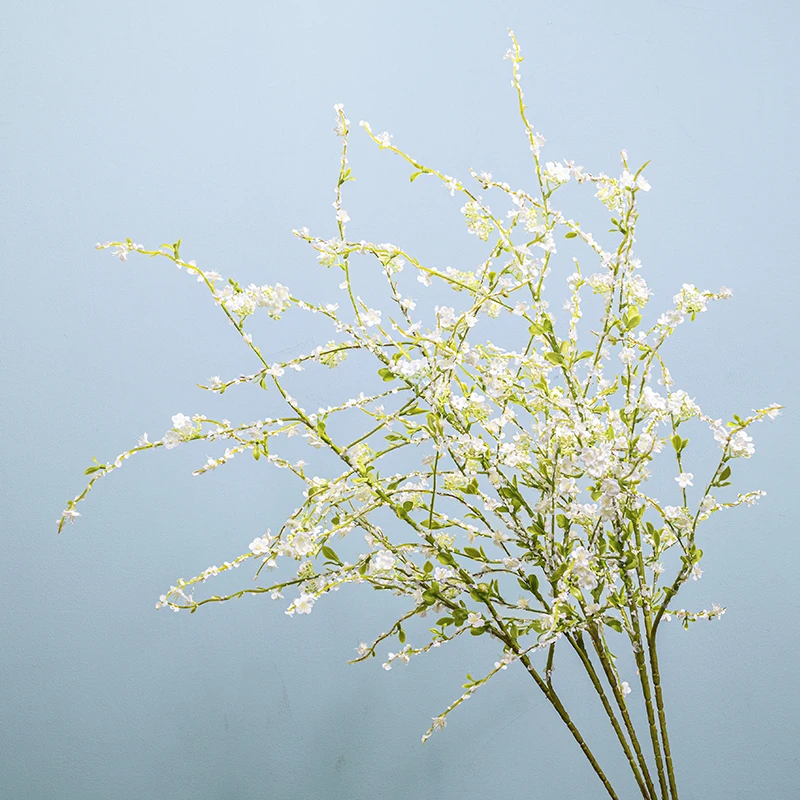 H550 白色雪柳3支手作插花家用装饰摆件仿真花