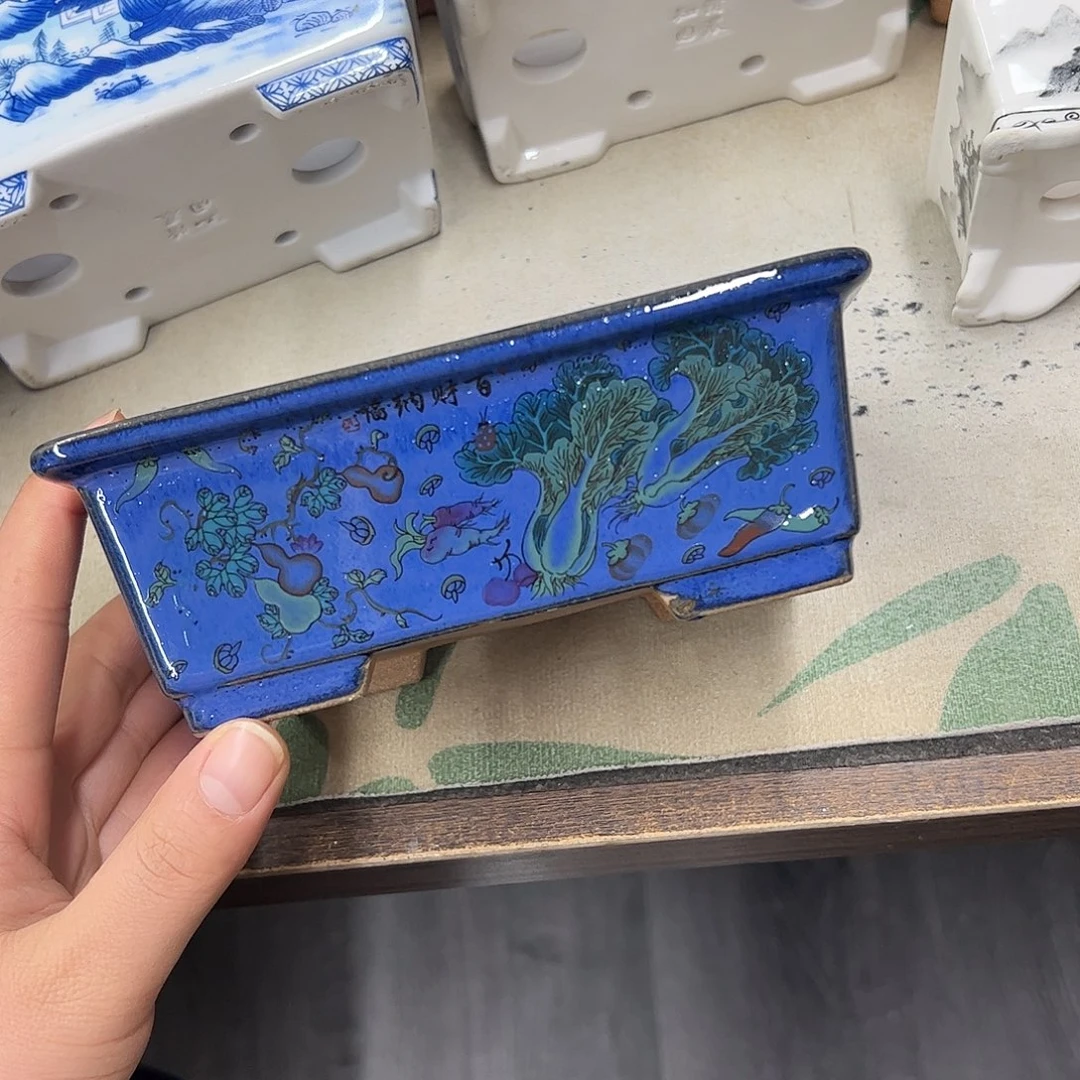 紫砂花盆904号瑕疵15/12/5cm窑变
