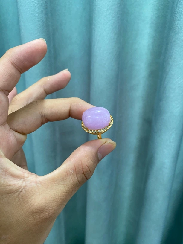 紫锂辉薰衣草紫女款活口可调节30克拉