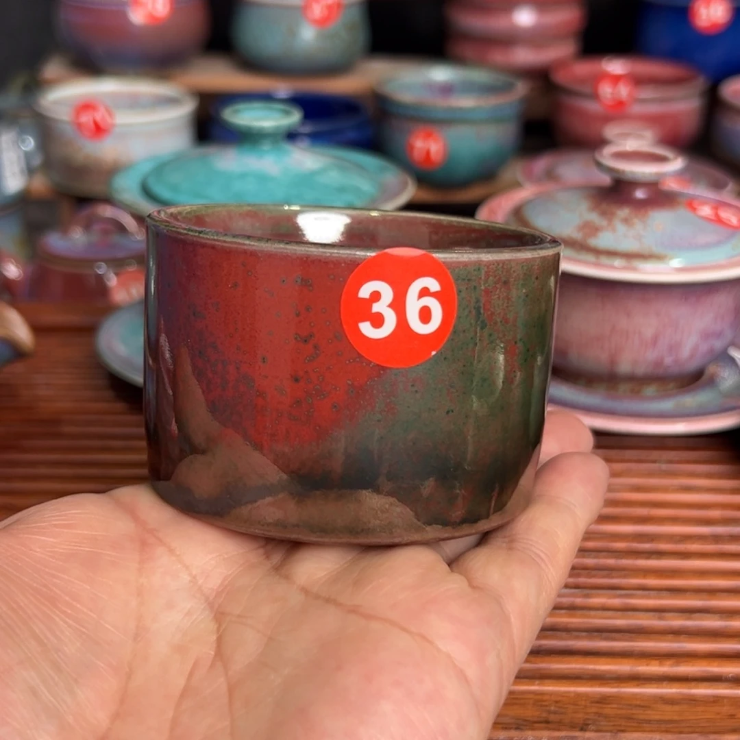 手工制作钧窑茶器