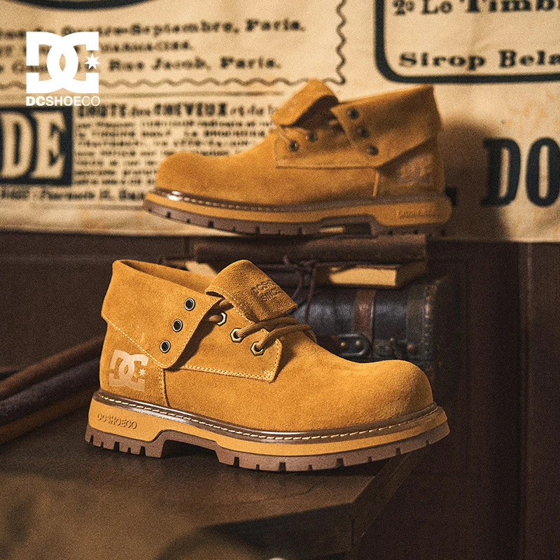 DCSHOES KRYSSA EDGE 冬季新款情侣时尚百搭头层牛皮工装马丁靴