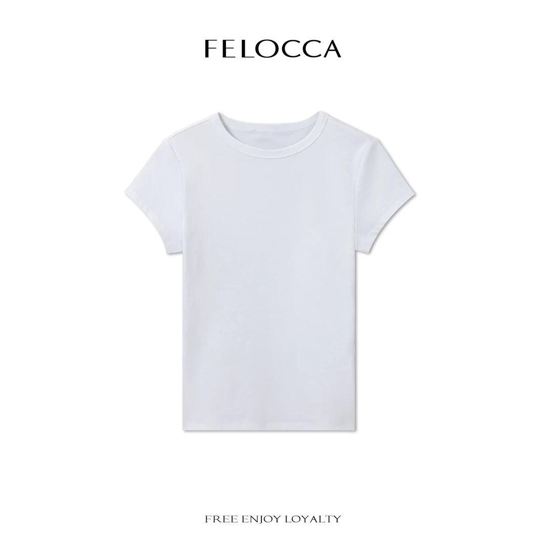 NO退NO换【FELOCCA】法式优雅打底舒适短袖T恤  CC2043